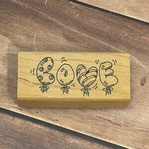 RARE 1996 PEDDLERS PACK STAMPWORKS 1094D BALLOON LOVE WOOD MOUNTED RUBBER STAMP